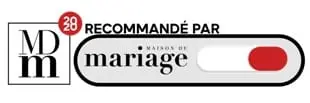 Badge « Recommandé » décerné par Mariages.net