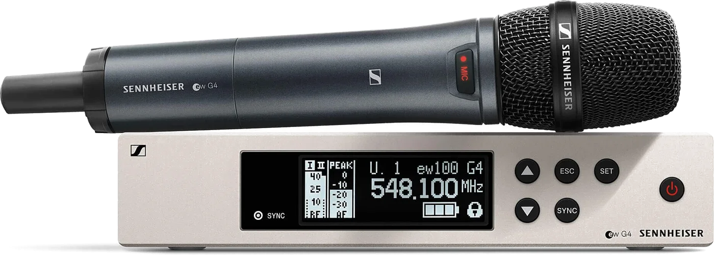 Micro main sans fil Sennheiser EW100 G4-835 et son récepteur